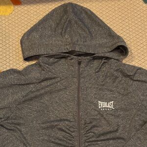 Top pullover hoodie womens new size M Everlast polyester Sport wicking black